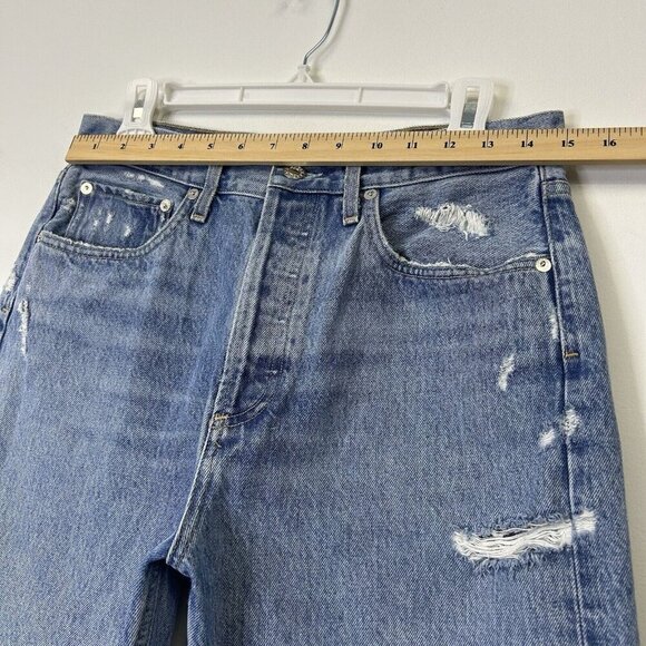 Agolde 90s Mid Rise Jeans Womens Size 28 Baggy Ankle - Picture 7 of 12